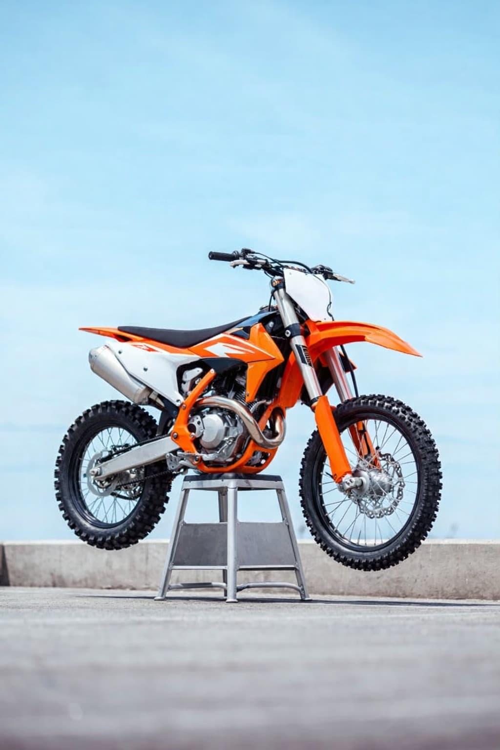 Motocross rider in action